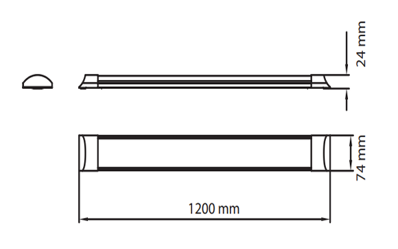 Horoz Tetra-36 36W 120cm Led Batten Light 6400K