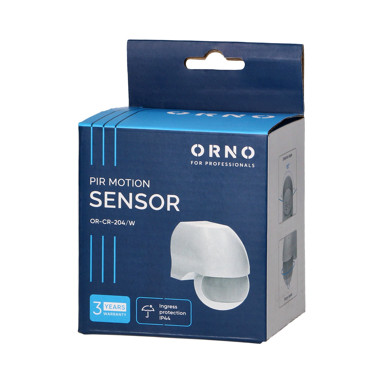 ORNO Adjustable PIR motion sensor 180° White 1200W IP44