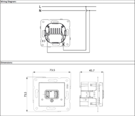 Viko USB 5V-2A Karre Wit 90967101