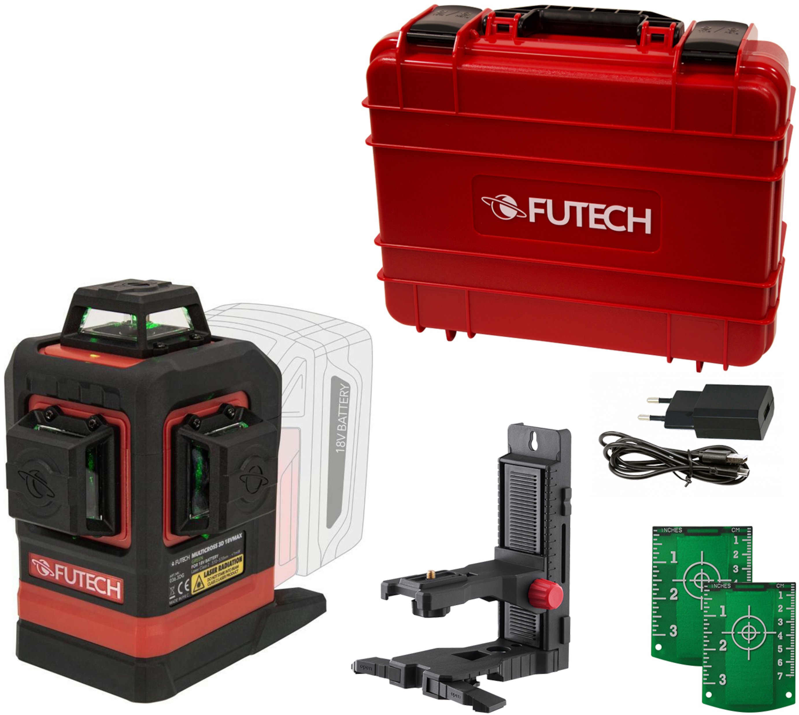 MC3D 18V MAX Kruislijnlaser 3D Groen (Body) 036.3DG