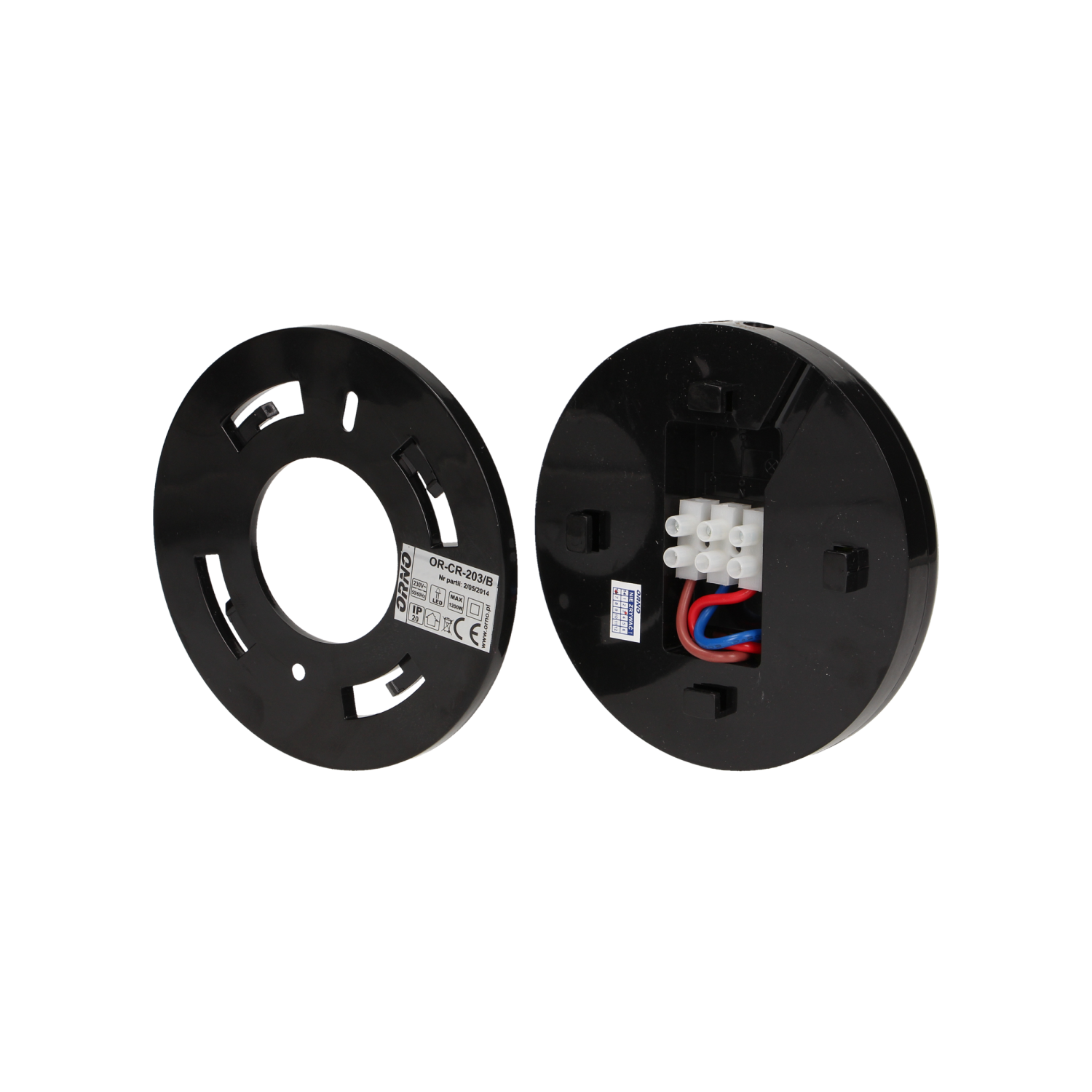 ORNO PIR motion sensor 360° rated load 1200W; IP20 Black