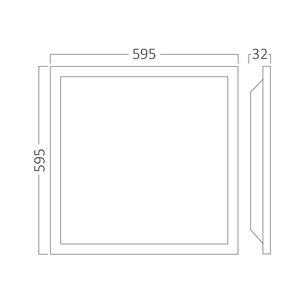 Braytron 40W 60x60 White 3in1 CCT LED Panel