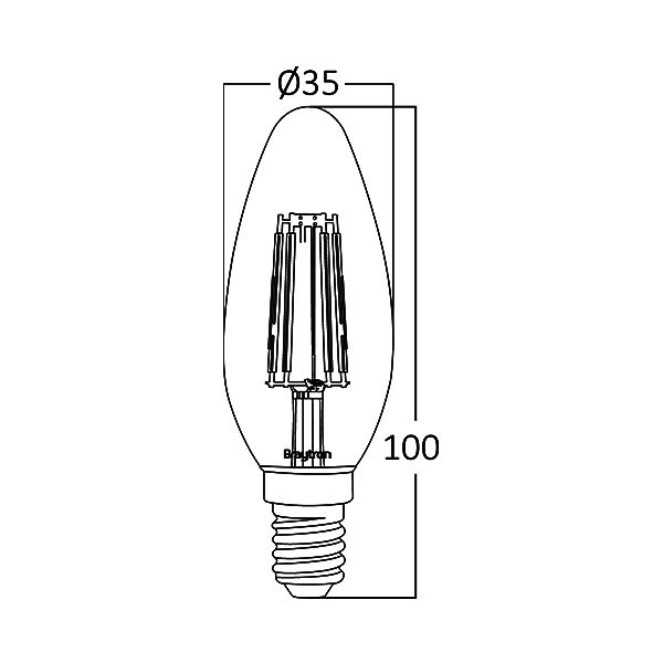 Braytron ADVANCE-4W-E14-C35-2200K-LED BULB