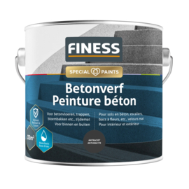 FINESS Betonverf Acryl 2,5L Antraciet 1454 Bi/Bu