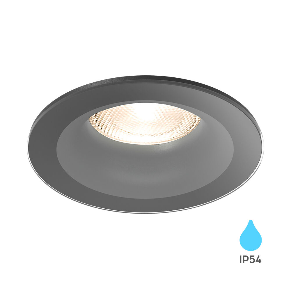 Braytron TETRA ROUND BLACK IP54 Downlight For Bathroom