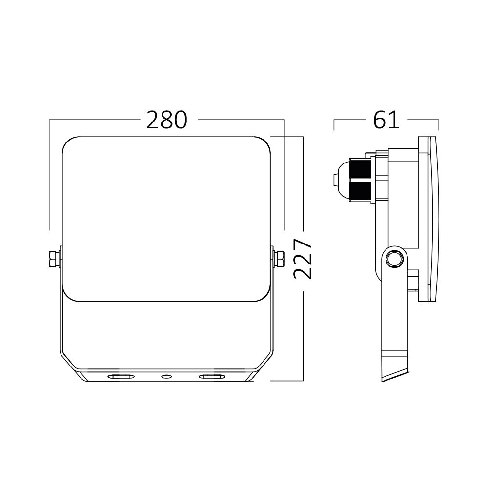 Braytron 100W LED Floodlight White CCT 3IN1 IP65