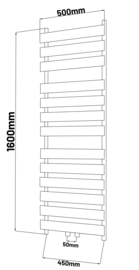 Titan Design Type 5/16 Atlantis Wit 50x160cm Radiator