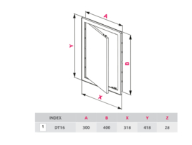 Awenta Inspectieluik Wit 30 x 40 cm DT16