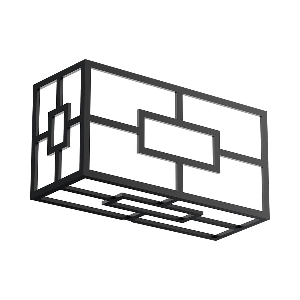Braytron VENETO A Rectangle Black 10W 3IN1 IP44 Wall Light