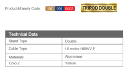 Bouwlamp Houder Statief Dubbel 1070010001