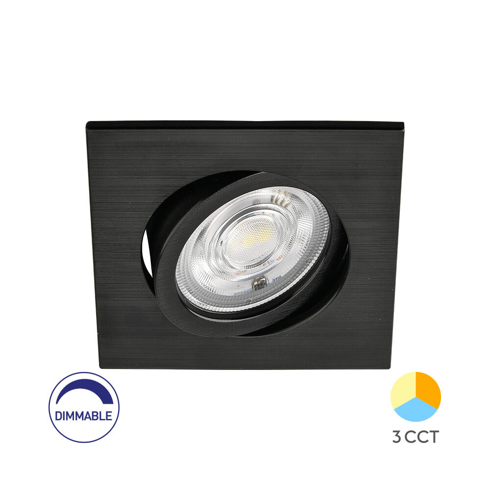 Braytron SPOTLED G3 7W SQR Black DIM 3IN1 LED Spotlight