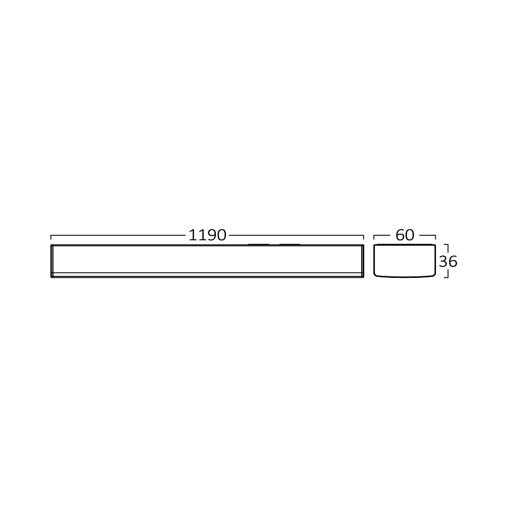 Braytron PROLINE PT 36W 1,2m SNS White 3IN1 LED Batten