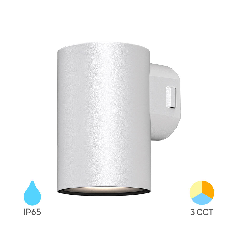 Braytron 1x9W Wall Light VEKTA White 3IN1 CCT IP65