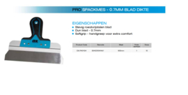 OX Pro Finishing knife 0.7mm blade stainless 600mm OX-P407124