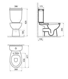 Creavit SD3141 Duoblok WC (PK)