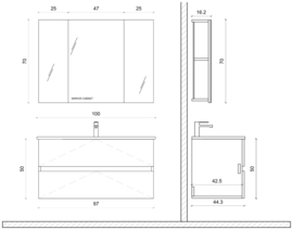 Titan Wit 100cm Badmeubelset