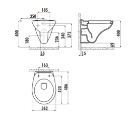 Creavit TP320 Wandcloset
