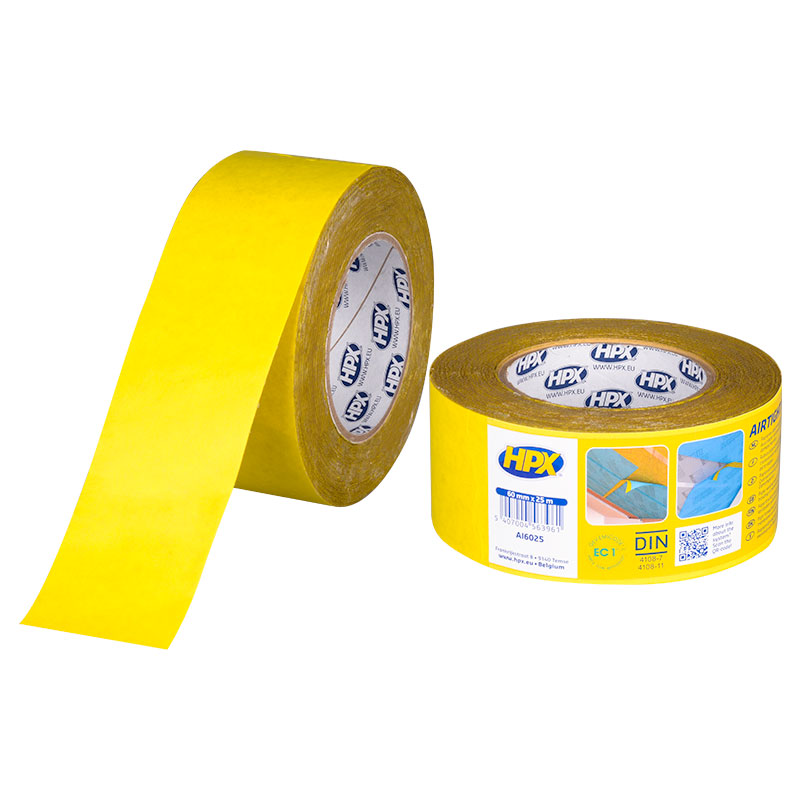 HPX Papieren Afdichtingstape Geel 60mm x 25m AI6025