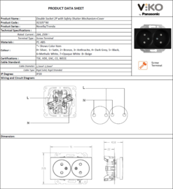 Viko WCD dubbel zonder RA Novella Black 92105546