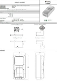 Viko Combinatie Lamp / WCD+RA Vert. Palmiye Grijs 90555783