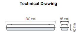Led Armatuur 120cm inclusief 2x18W 6400K 0590022018 IP65