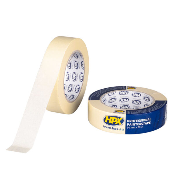 HPX Masking tape 60°C - crèmewit 30mm x 50m MA3050