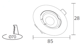 Horoz Petra 3x Mat Chroom MR16 6W 2700K Dimbaar set