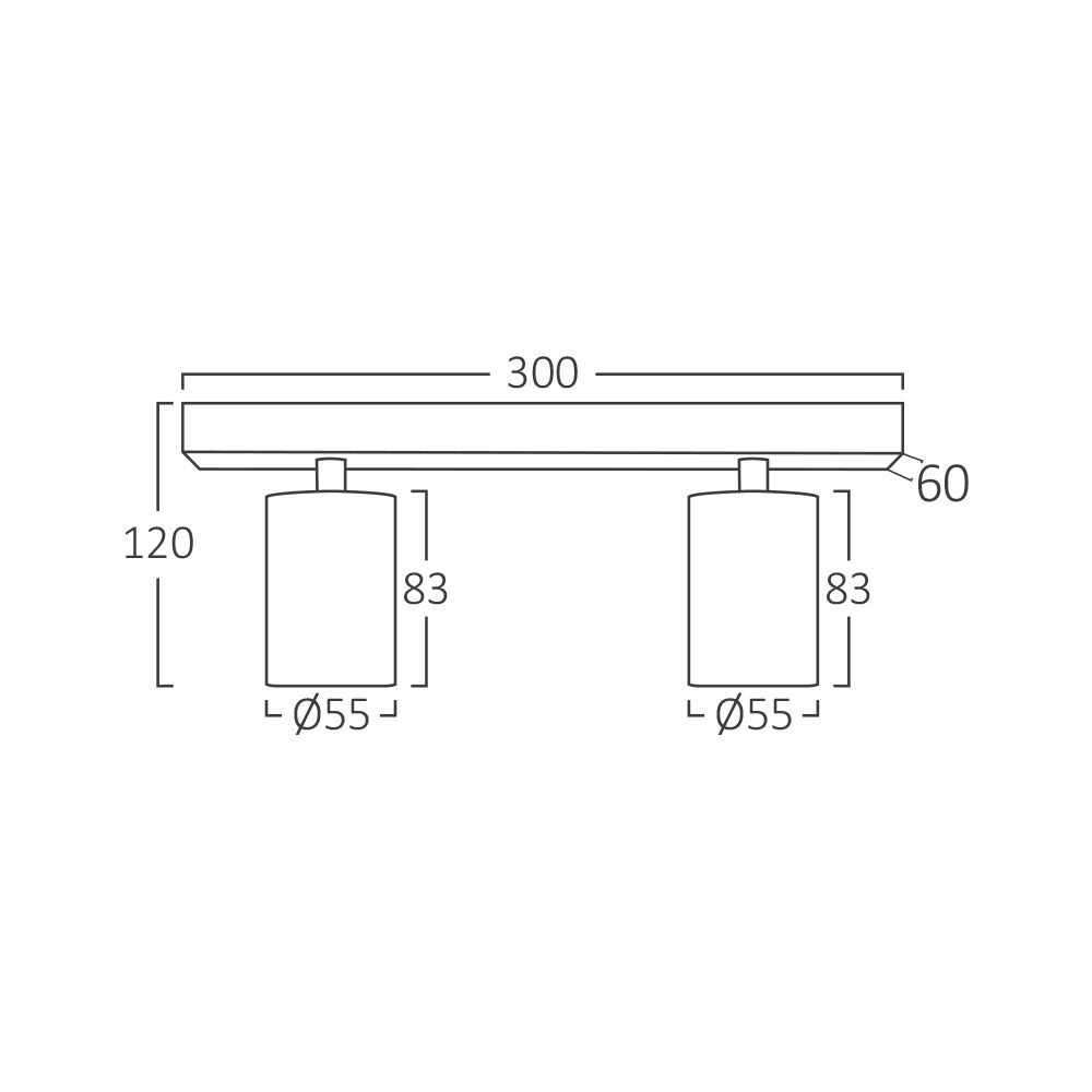 Braytron BETA SRQ-2 White GU10 IP20 Spotlight Fixture