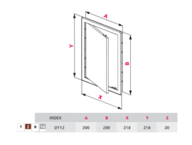 Awenta Inspectieluik Wit 20 x 20 cm DT12
