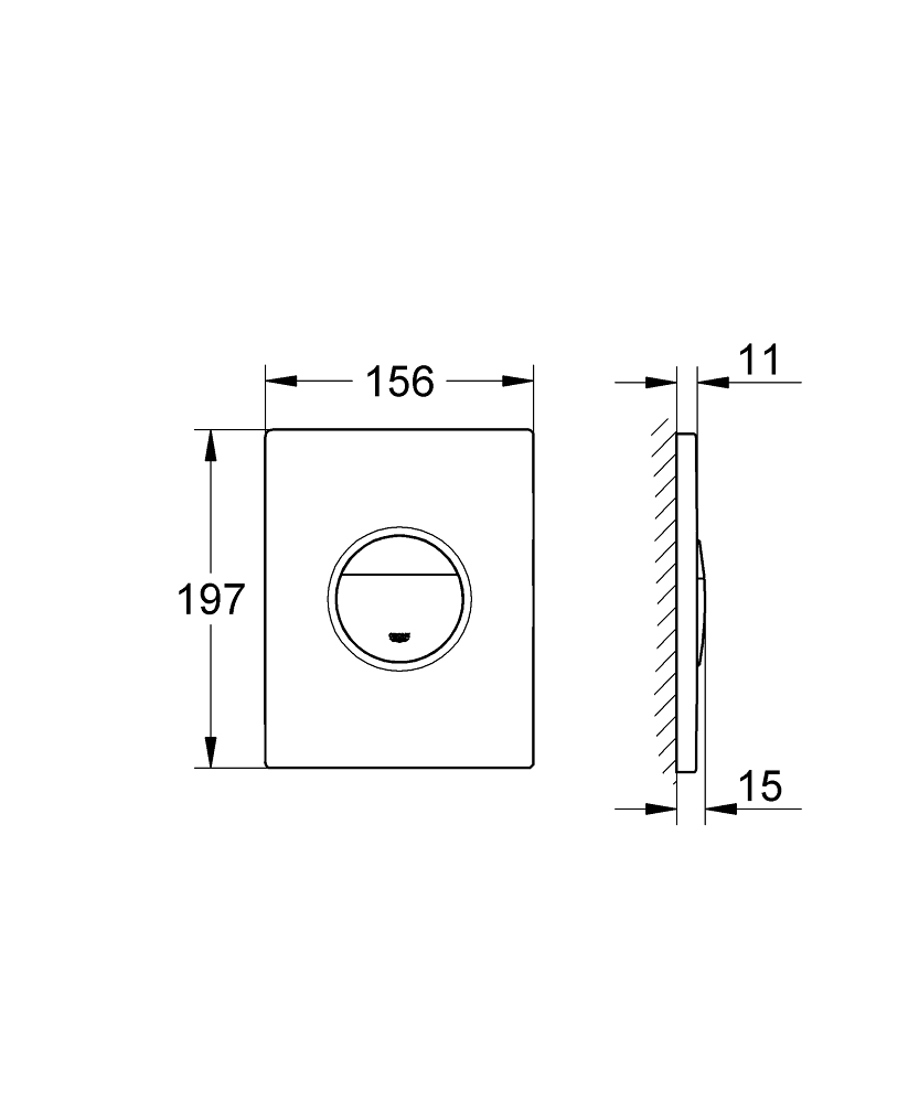 Grohe Bedieningsplaat Sail Glans Chroom 38965000