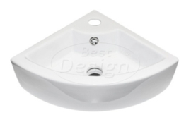 Best Design "Floor" Hoek Fontein 32,5x32,5cm Wit