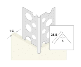 Hoeknaald 1030 plus 270cm (1-3 mm)