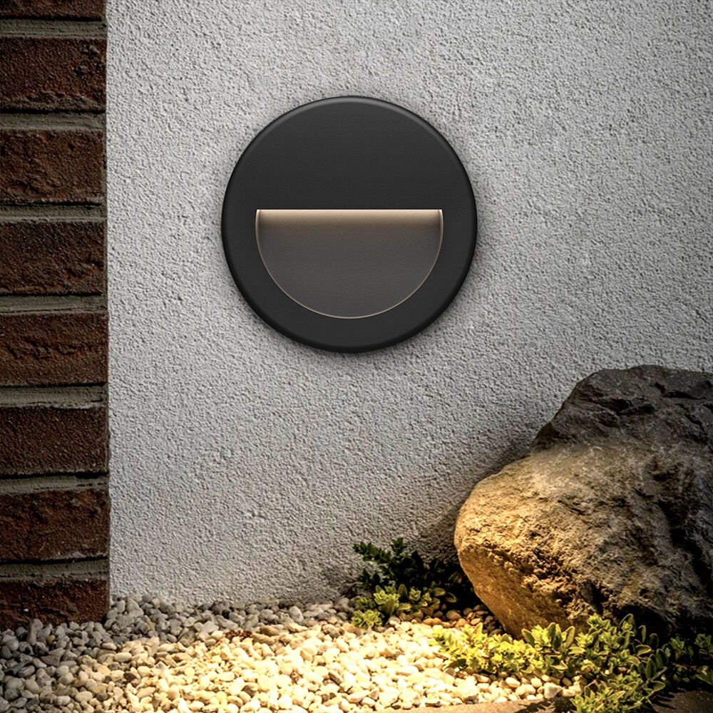 Braytron VEKTA B WLR S. Black 3W 3000K IP65 Wall Fixture