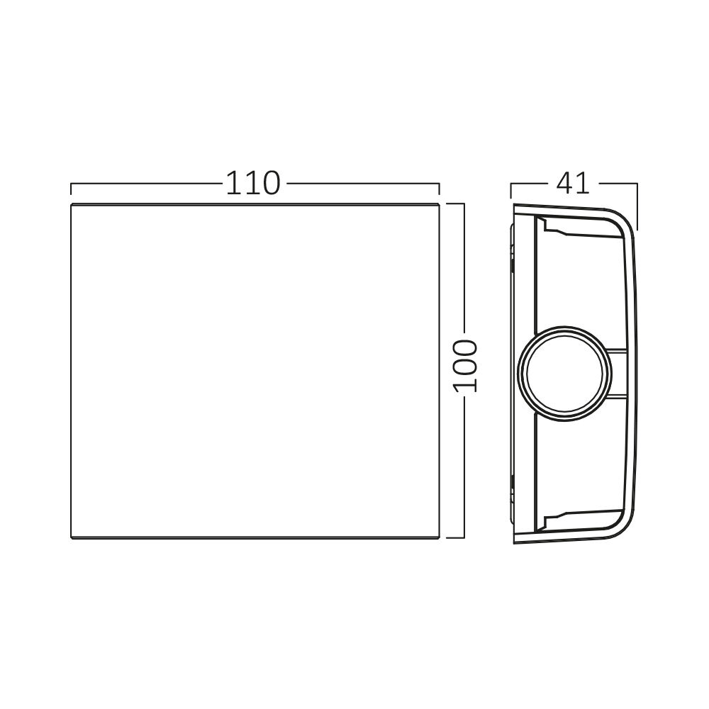 Braytron 2x1W Wall Light VECTOR White CCT 3IN1 IP65