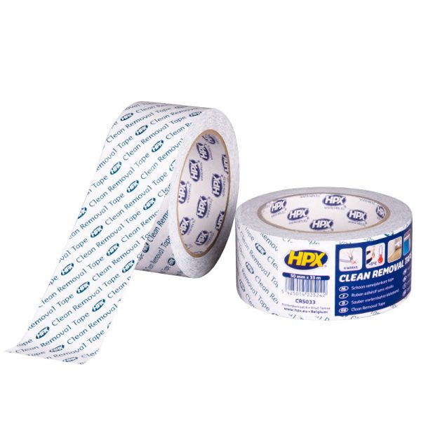 HPX Clean Removal Tape 50mm x 33m Wit CR5033