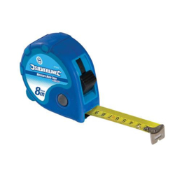 Silverline Rolmaat 8 m x 25mm Blauw 675126