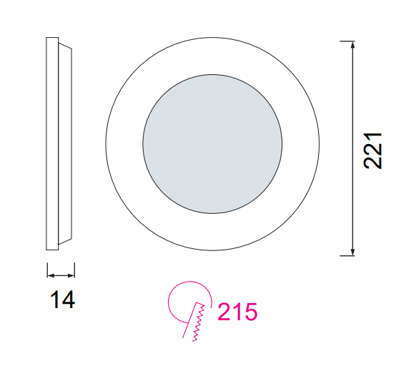Horoz Slim 18W LED Dimbaar Inbouw Rond 4500K