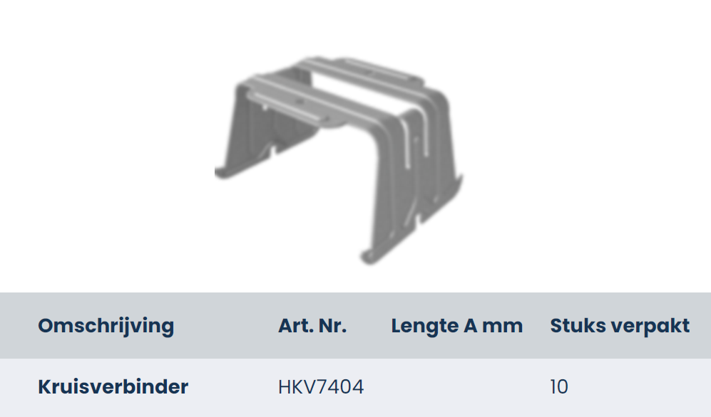 Kruisverbinder, blister 10 stuks HKV7404