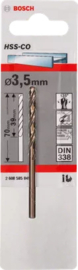 Bosch Metaalboor HSS-Co Ø3.5 x 39 x 70mm DIN 338. 2608585845