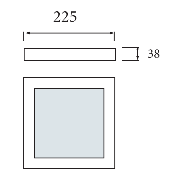Horoz Sofia BLack 36W Led Opbouw Square