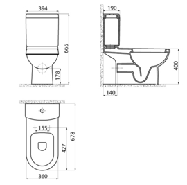 Creavit VT3141 Duoblok WC (PK)