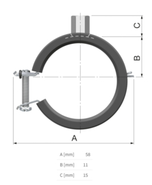 Flamco Beugel BSH M8-10 x 19-22 (1/2") 38362