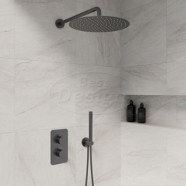 Best Design One-Pack Inbouw-Regendoucheset Moya-M-300 Gunmetal 4008820