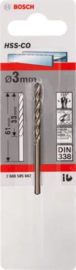 Bosch Metaalboor HSS-Co Ø3.0 x 33 x 61mm DIN 338. 2608585842