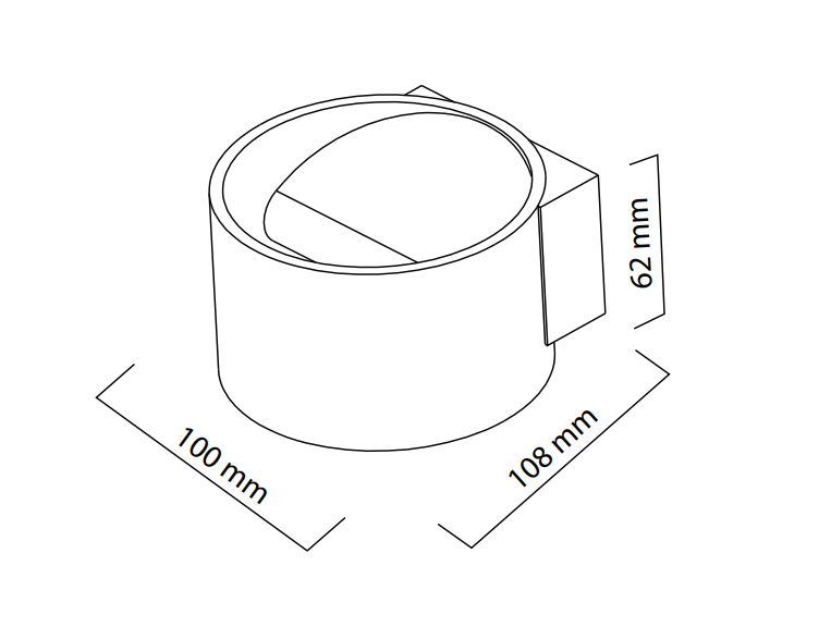 Horoz SISAM 8W Black 4200K Wall Light