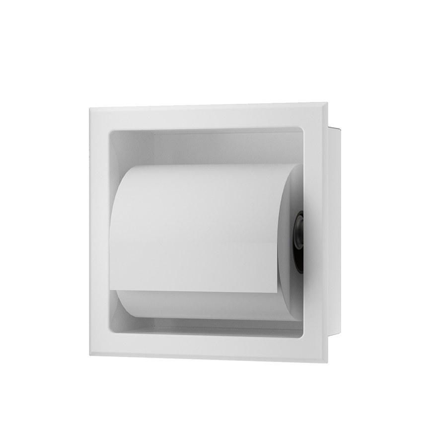 Rocko Toiletrolhouder zonder Klep Inbouw Mat Wit