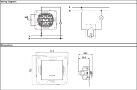Viko Schakelaar met controlelamp Novella Fume 93000419