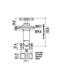 Creavit AC70S Ster Inbouwkraan 1/2x1/2