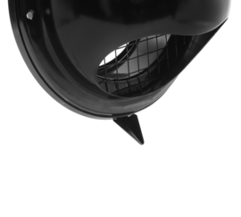 Nedco Buitenrooster Bol + Grof Gaas RVS ZWART Ø150 mm. 62601201