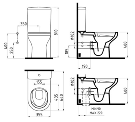 BIEN Venus Duoblok Bidet Kraan WC AO / PK
